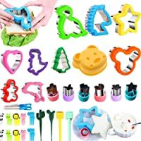 Cortador de Galletas Sándwich Acero Inoxidable 32 Piezas- Mickey Mouse Dinosaurio Estrella Forma de Corazón y Cortador…
